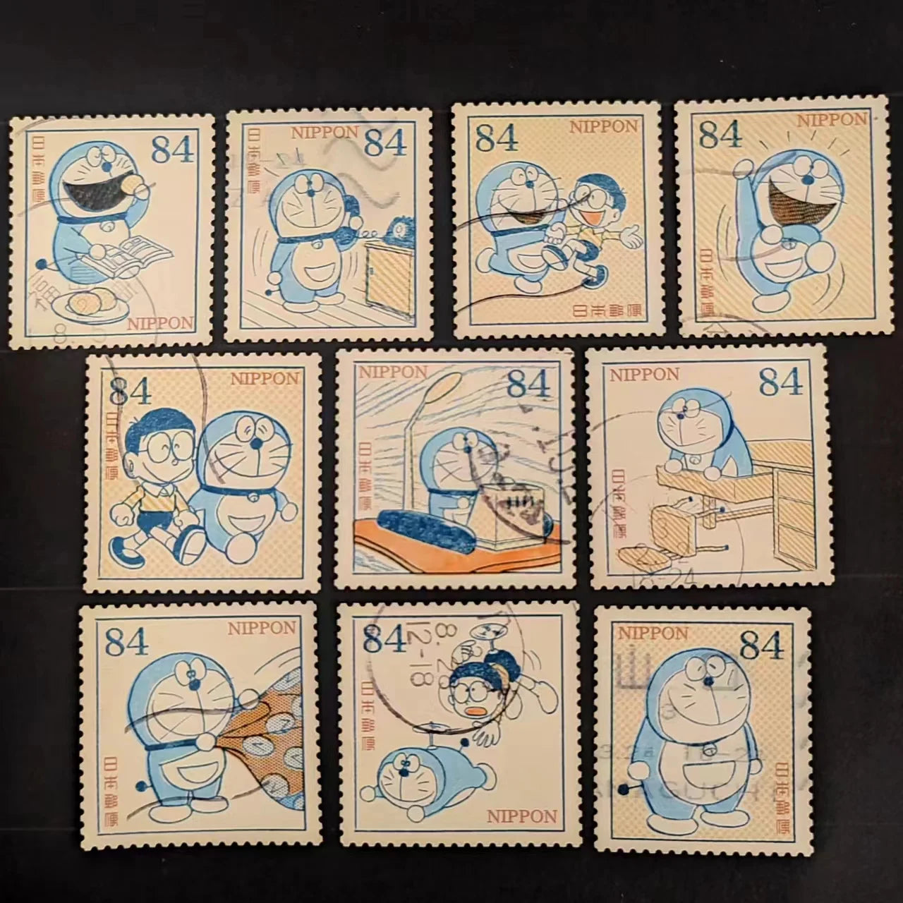 10Pcs/Set 2020 Japan Post Stamps Anime Doraemon G254 Marked Postage Stamps for Collecting
