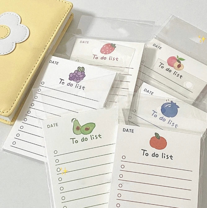 50 Sheets Cute Fruit Memo Pad Kawaii Sticky To do List Notes Girl Diary DIY Decorative School Notebook Stationery
