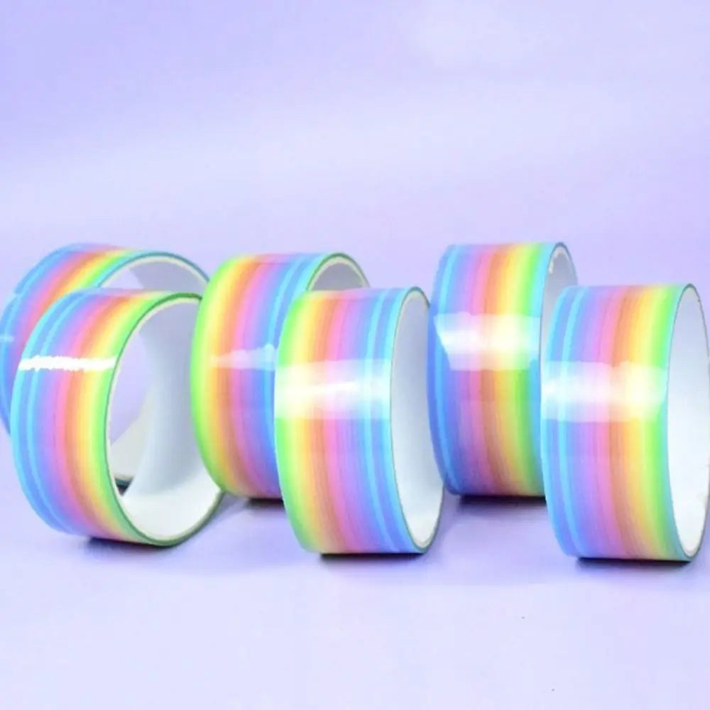 Relaxing Toy Sticky Ball Rolling Tapes DIY Iridescence Rolls Adhesive Tapes Crafting Colorful Ball Sticky Tapes Boys Girls